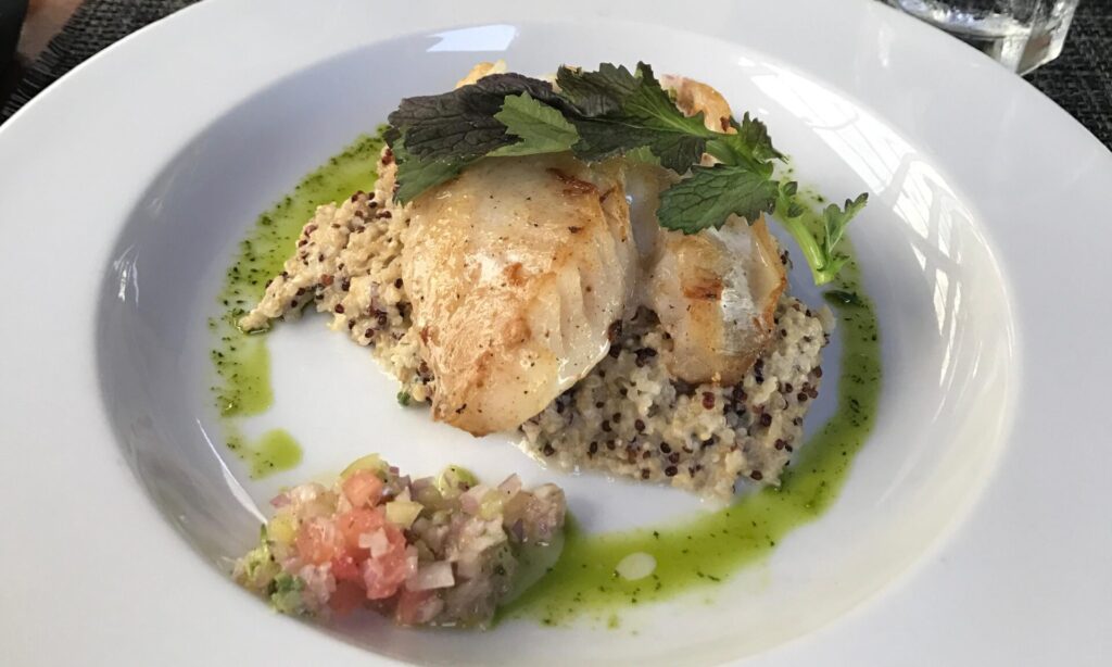 Prato no restaurante Mestizo roteiro em santiago